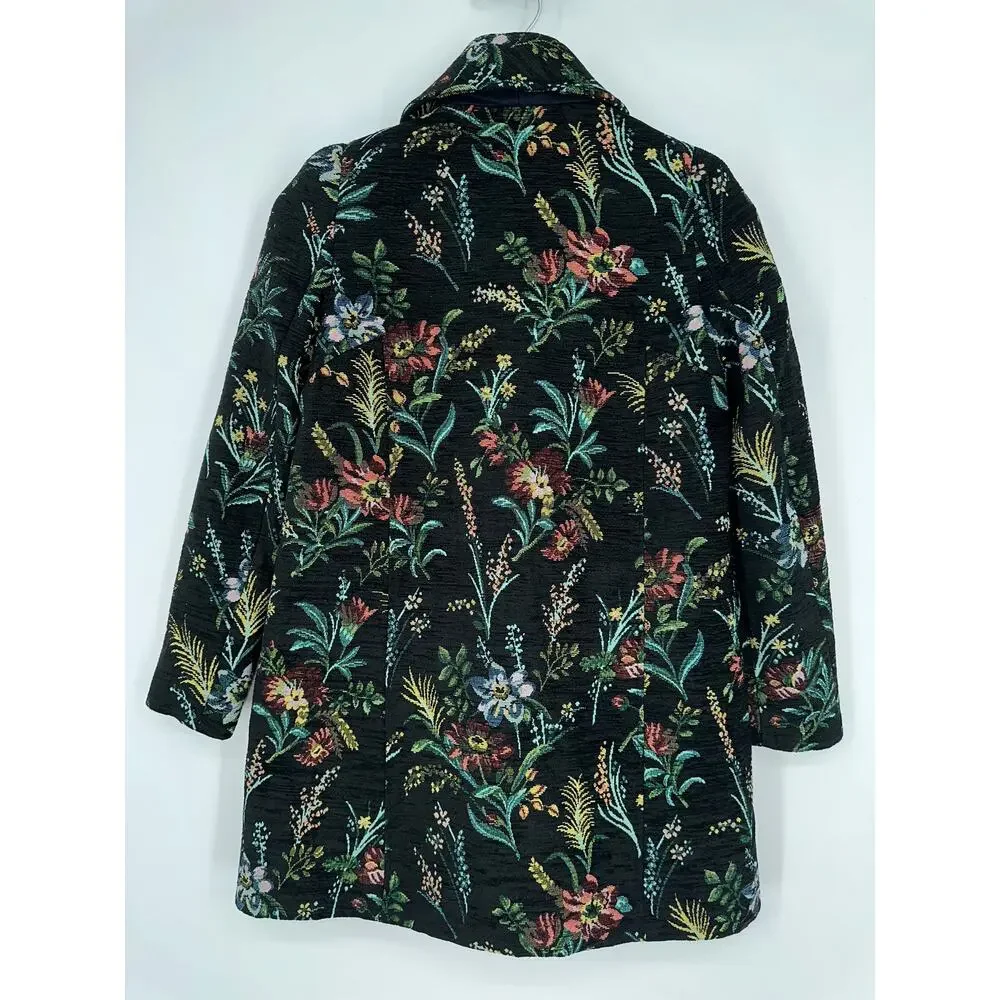 Ba&sh Wylie Floral Tapestry Coat Double Breasted Jacquard Brocade Jacket, XS - Picture 11 of 16